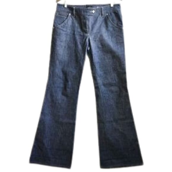 NWOT A.P.C dark wash mid rise wide flare leg jeans - Picture 1 of 9